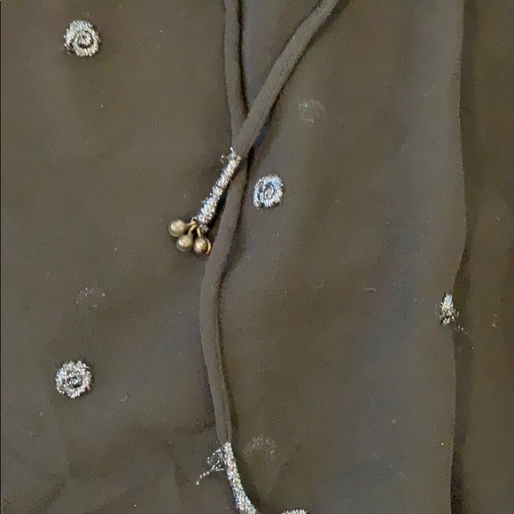 Free People Black Sheer Tunic Top - Picture 4 of 8